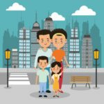 أسرة كندية صينية مع 3 أطفال يبحثون عن مساعد